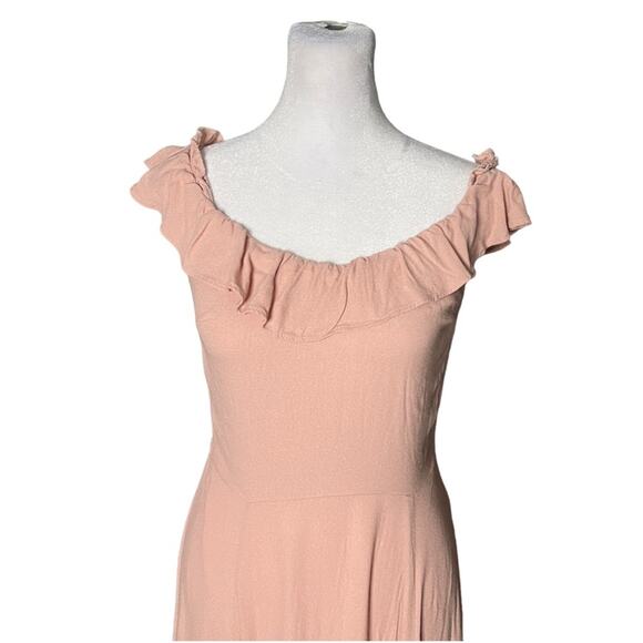 Reformation Verbena Off The Shoulder Ruffle Maxi Dress sz 6 - Picture 4 of 16